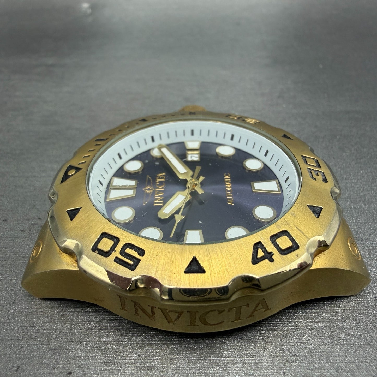 Invicta Pro Diver Exclusive Automatic Watch Men 51mm Blue Dial Gold 23505 PARTS4