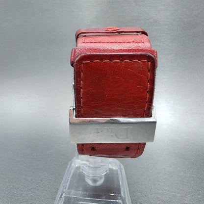 Christian Dior 47 Watch Women 30mm Red Dial Stainless Steel Swiss new Battery