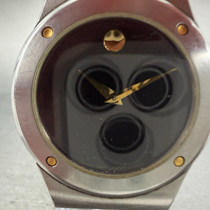 Movado Museum Watch Men 32mm Black Dial Two Tone 86 A2 877 2 PARTS2