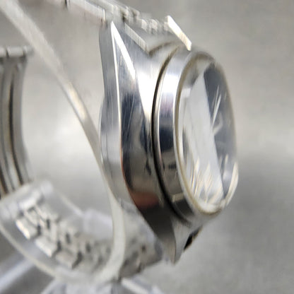 Seiko Automatic Watch Women 24mm Blue Dial Silver Tone Daydate READ!!!!!!!! Runs3