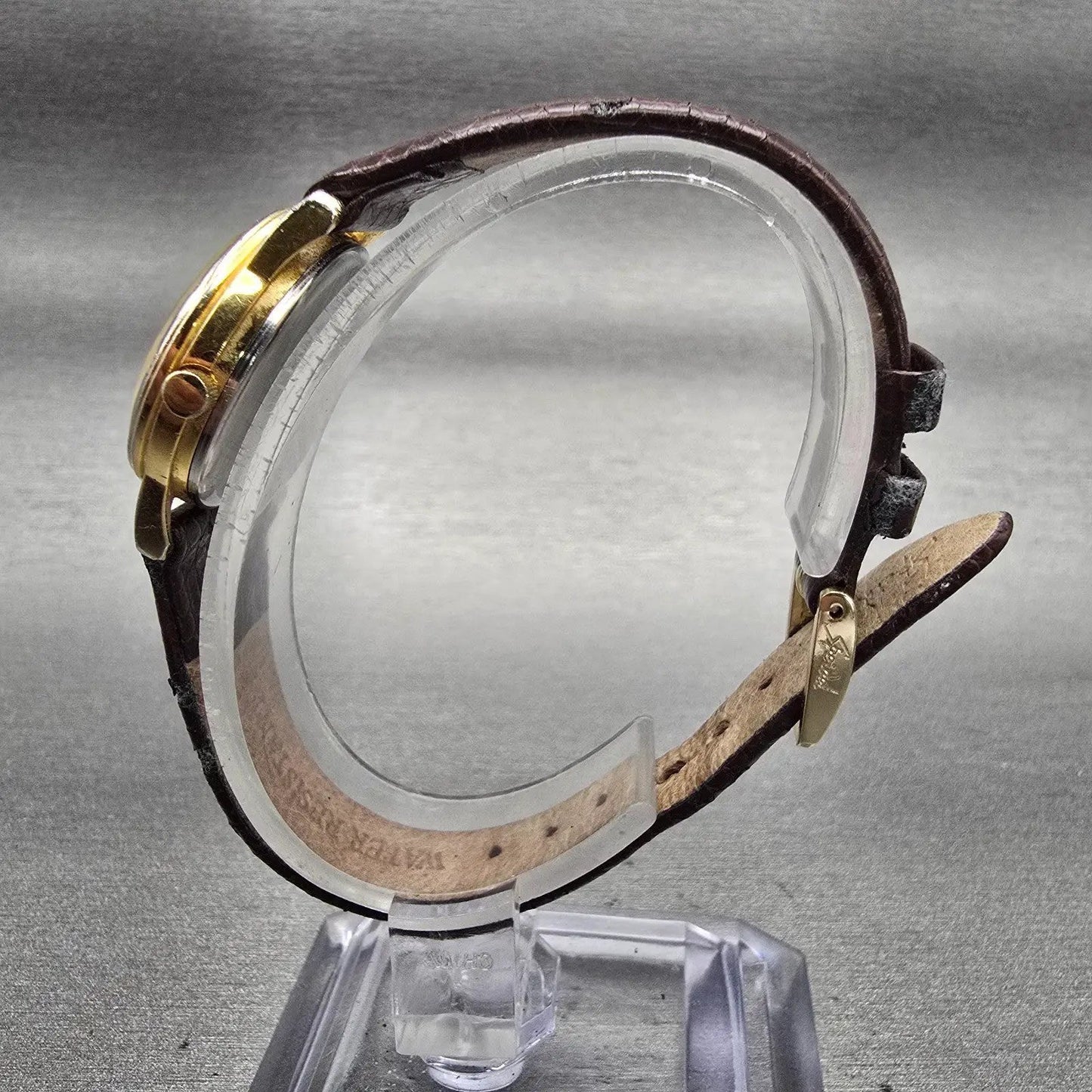 Citizen Watch Women 24mm Gold Dial Gold Tone Date Round 6010-K06878 New Battery6