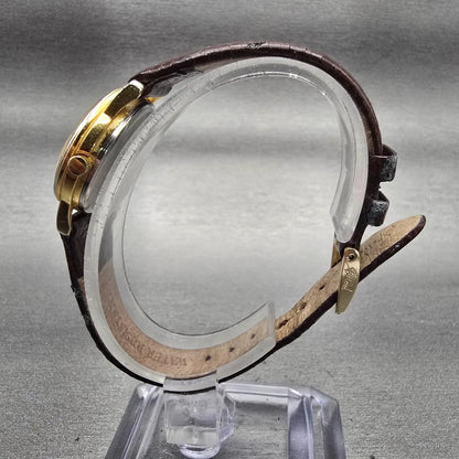 Citizen Watch Women 24mm Gold Dial Gold Tone Date Round 6010-K06878 New Battery6