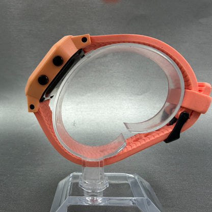 Nixon Siren Watch Women 38mm Digital Pink Tone Chrono Tide Octagon New Battery6