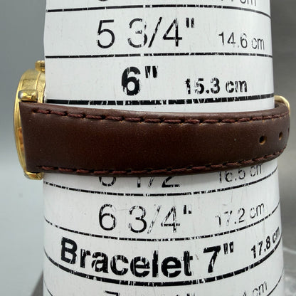 Citizen Watch Women 25mm Cream Dial Gold Tone Round 1032-A43671 New Battery ABC10