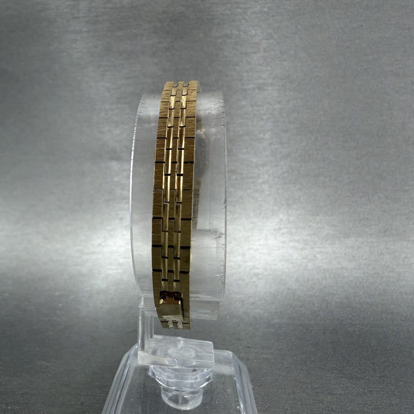Citizen CQ Tank Watch Women 13mm Champagne Dial Gold Tone Octagon New Battery AB7