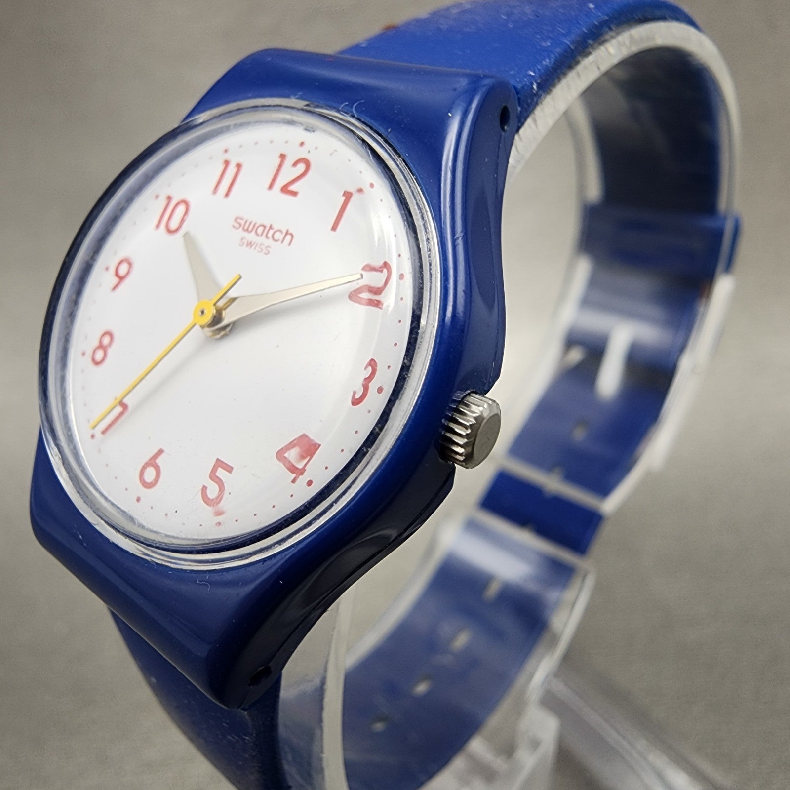 Swatch Matelot Watch Women 25mm White Dial Blue Tone Round LN149 New Battery2