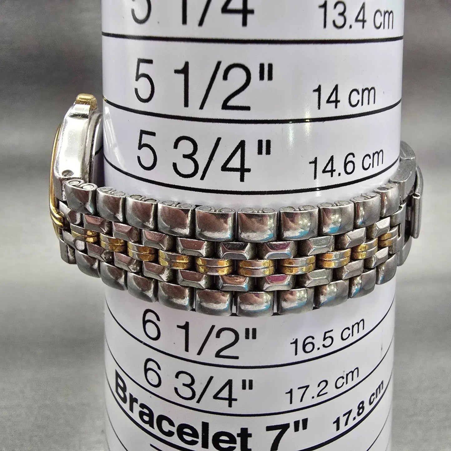 Bulova Watch Women 24mm White Dial Two Tone Date Round 98M02 New Battery Vintage9