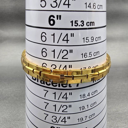 Seiko Watch Women 13mm Gold Dial Gold Tone Rectangle 2E20-7479 New Battery VTG9