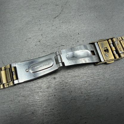 Seiko Bracelet 20mm Stainless Steel Gold Tone Tri Folding Clasp M03N-D-E Japan15