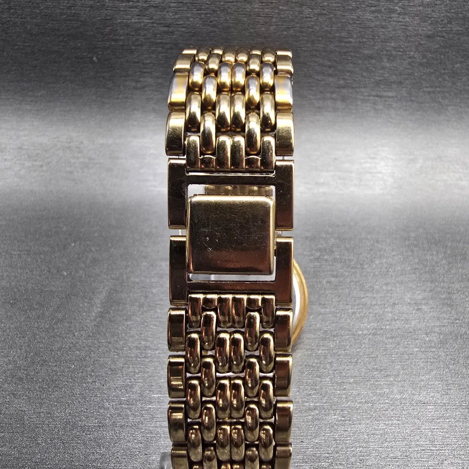 Seiko Watch Men 34mm Champagne Dial Gold Tone Round V701-6J60 New Battery VTG7