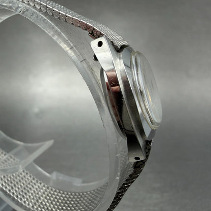 Waltham Watch Women 19mm Gray Dial Steel Manual Wind Mesh Band Round Manual VTG4