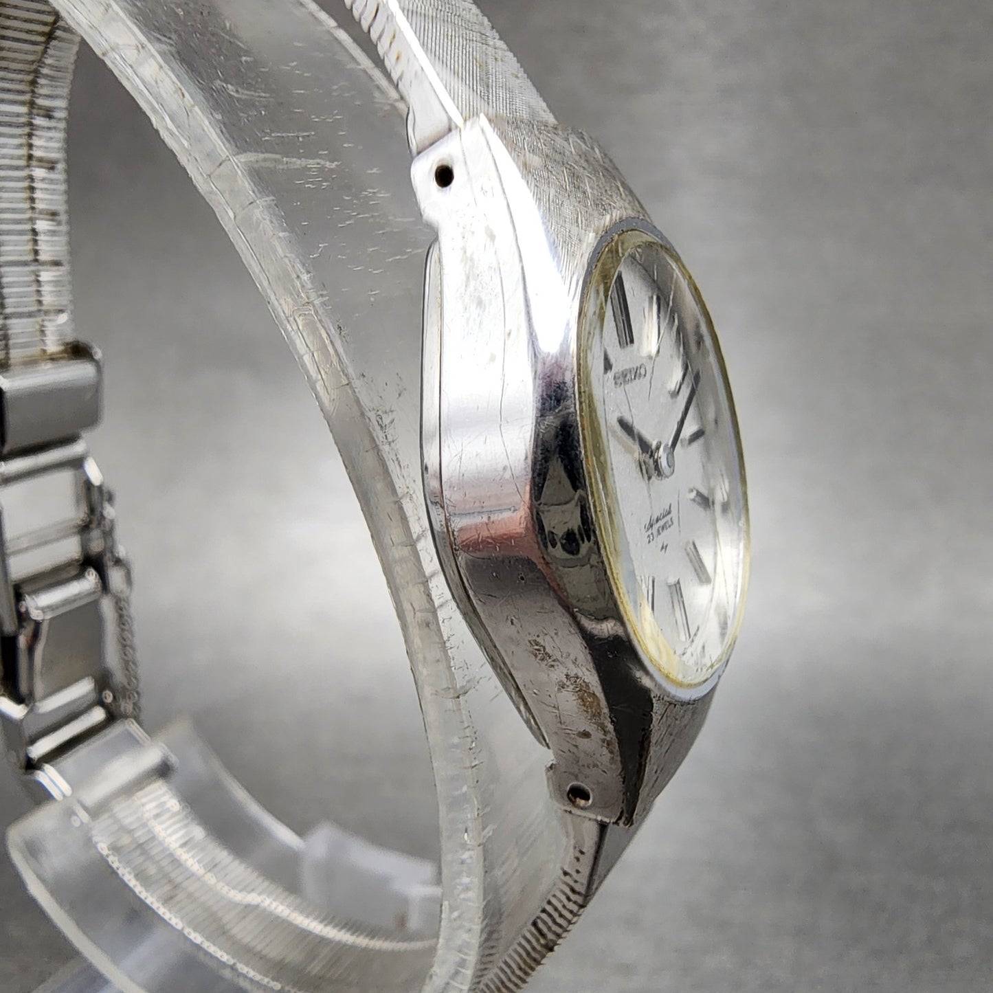 Seiko Special Watch Women 19mm White Dial White Gold Plated Manual Wind Runs3