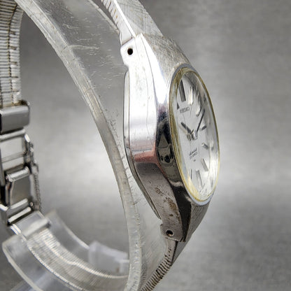 Seiko Special Watch Women 19mm White Dial White Gold Plated Manual Wind Runs3