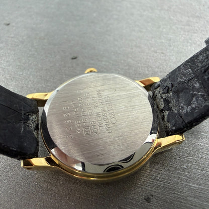 Seiko Watch Women 23mm White Dial Gold Tone Round 2P21-0A9A New Battery Vintage9