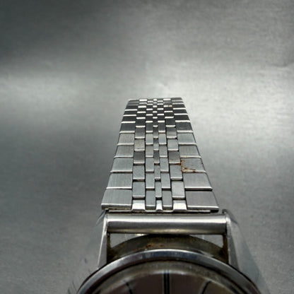 Seiko QT Watch Men 36mm Silver Dial Silver Tone Date Round 0822-8020 New Battery4