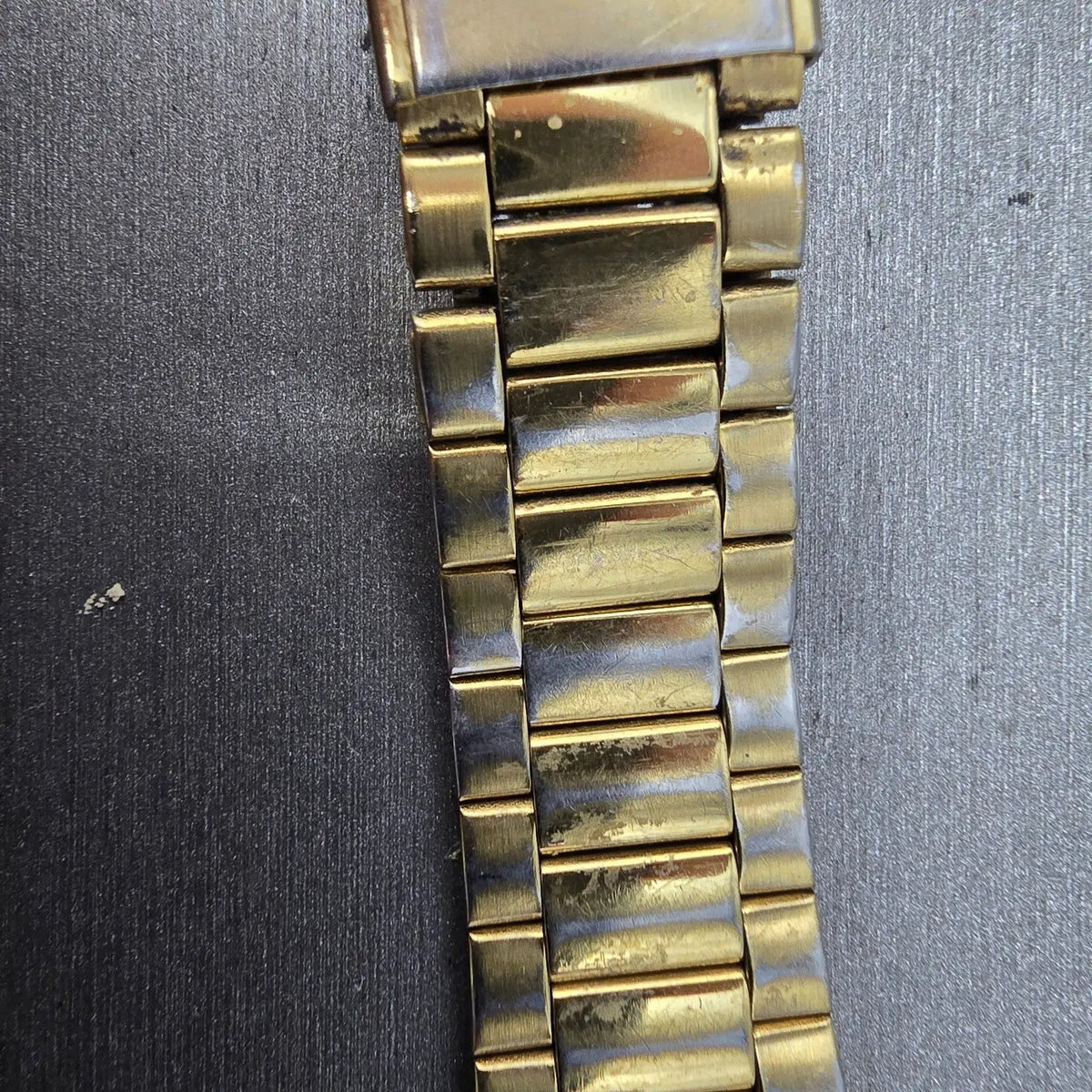 Seiko Bracelet 20mm Stainless Steel Gold Tone Tri Folding Clasp Vintage Japan L2