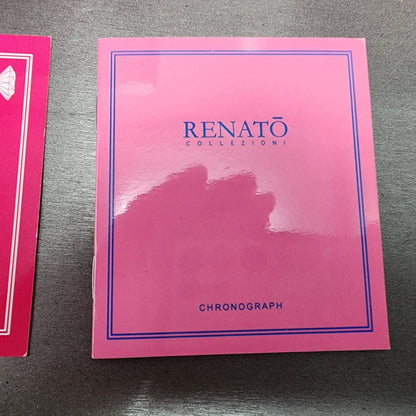 Renato Beauty Chronograph Watch Women 36mm Brown Dial Steel Diamond New Battery13