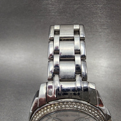 Michael Kors Cameron Watch Women 38mm MOP Dial Steel Daydate Round New battery4