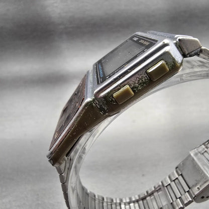 Casio DBC-600 Calculator Watch Men 34mm Digital Silver Alarm New Battery Vintage3