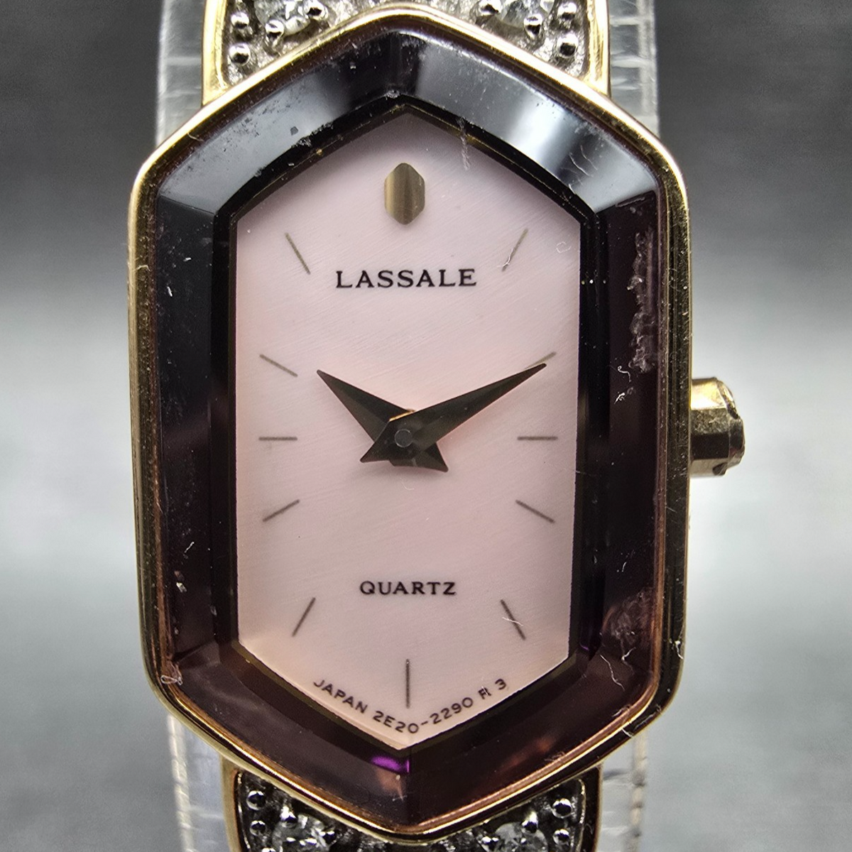 Seiko Lassale Watch Women 14mm MOP Dial Gold Tone Diamonds 2E20-681H New Battery1
