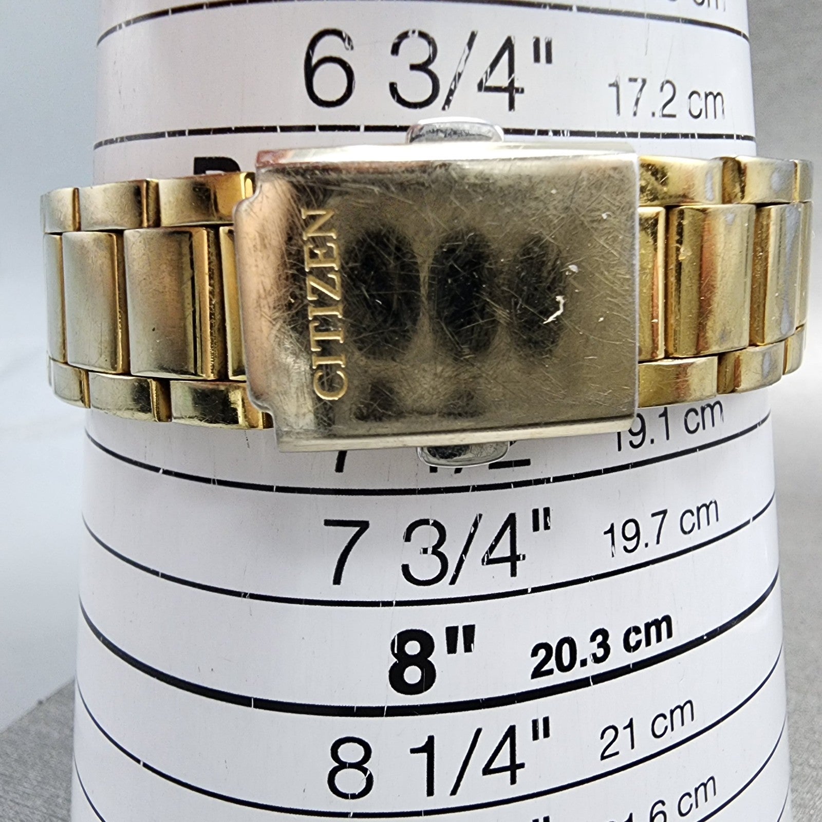 Citizen Watch Women 35mm Gold Dial Gold Tone Round EL302257P New Battery10