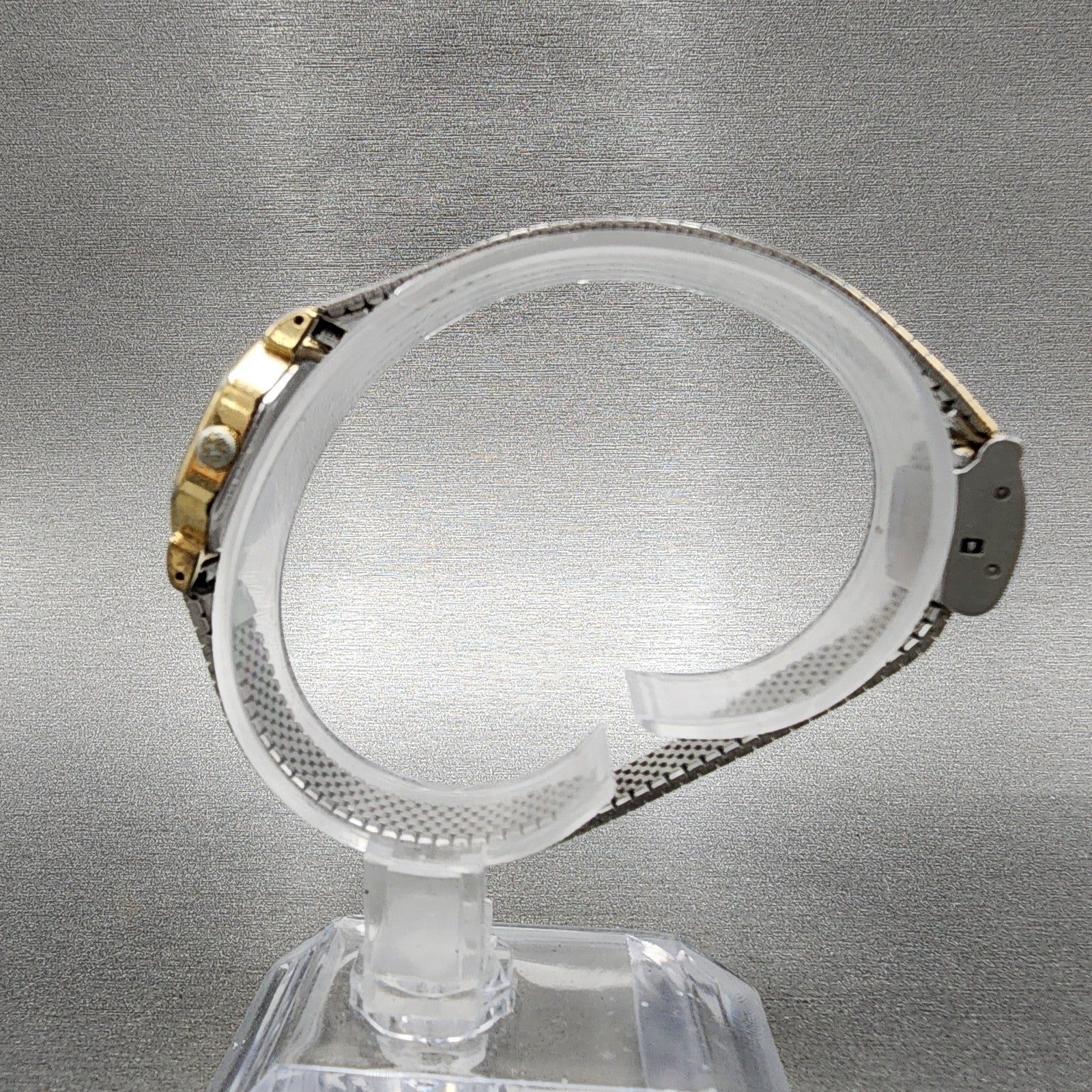 Seiko Watch Women 20mm Black Dial Gold Tone Octagon 2C215170 New Battery VTG6