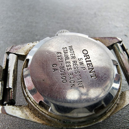 Orient Chamade Watch Women 23mm Silver Dial Silver Tone Manual E12130900 Runs9
