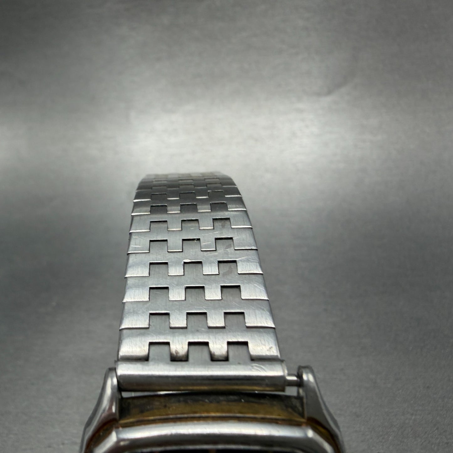 Seiko Tank Watch Men 31mm Black Dial Silver Tone Rectangle 6030-5190 PARTS5