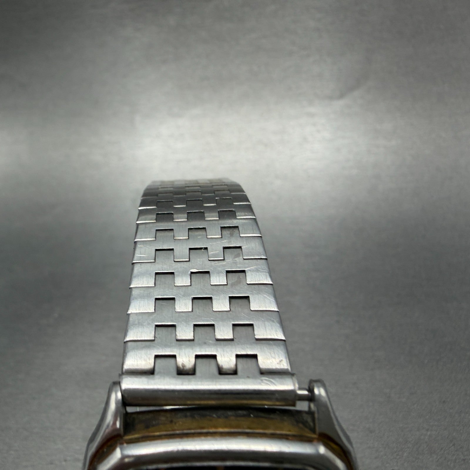 Seiko Tank Watch Men 31mm Black Dial Silver Tone Rectangle 6030-5190 PARTS5