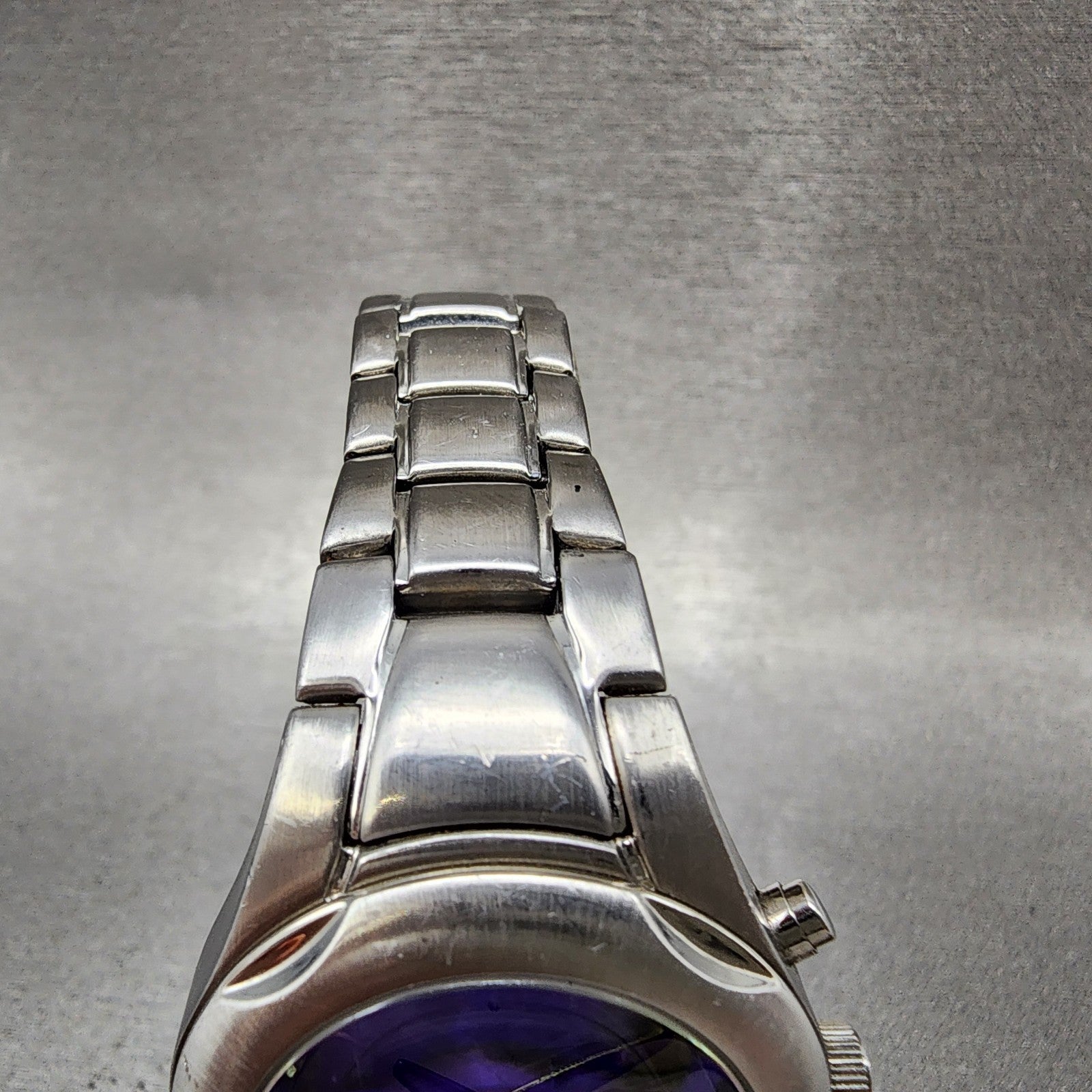 Fossil Big Tic Watch Women 32mm Black Dial Silver Tone Round LCD JR8624 New Bat4