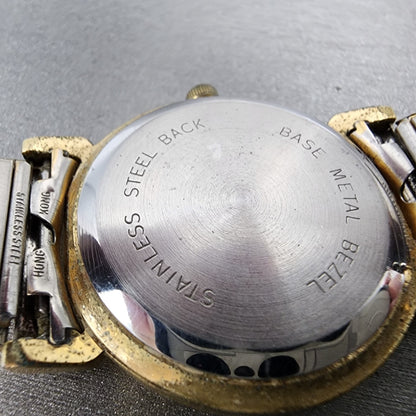 VTG Benrus Watch Men 32mm Champagne Dial Gold Tone Round New Battery