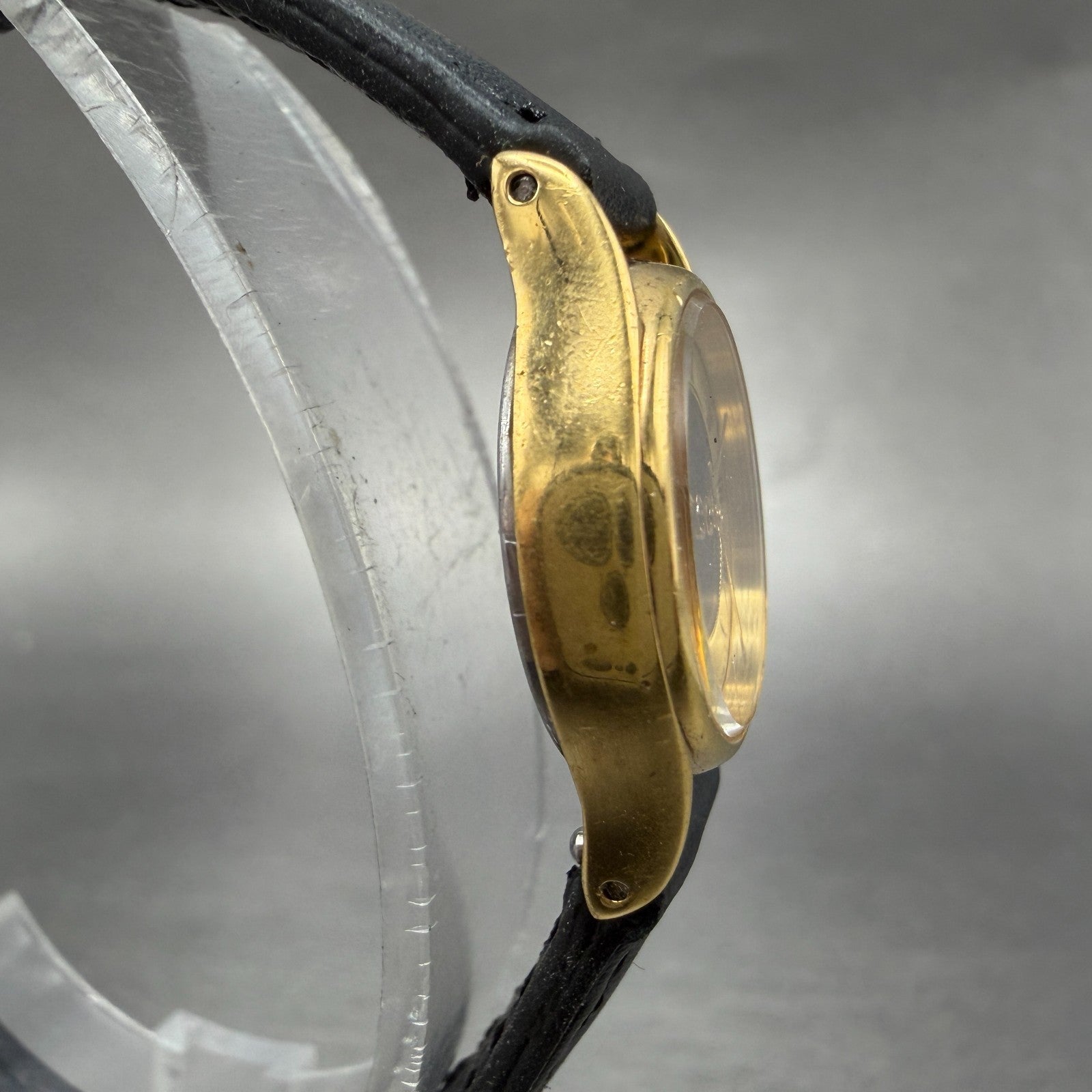 Seiko Watch Women 21mm Black Dial Gold Tone Round 1N01-0E19 New Battery Vintage14