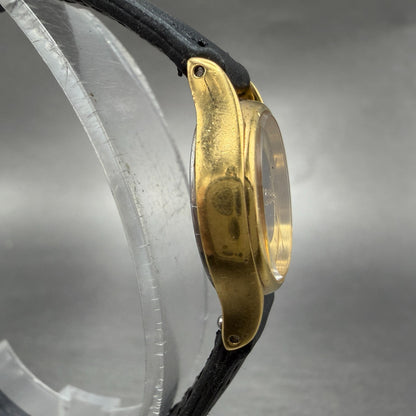 Seiko Watch Women 21mm Black Dial Gold Tone Round 1N01-0E19 New Battery Vintage14