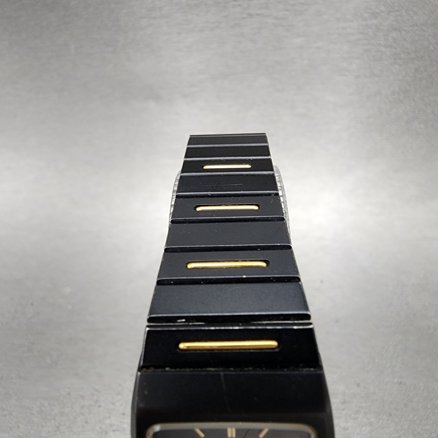 Seiko Watch Women 22mm Analog Digital Black Tone Rectangle E0295619 New Bat ABC4