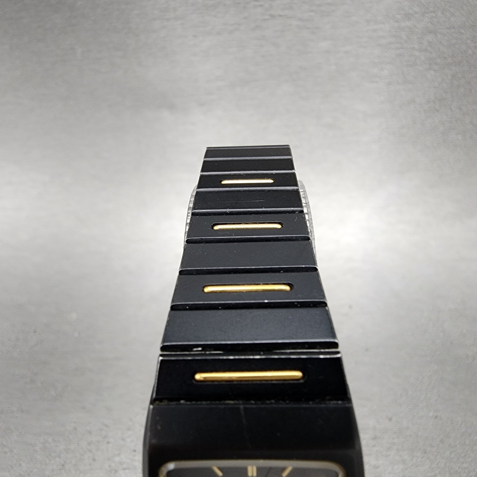 Seiko Watch Women 22mm Analog Digital Black Tone Rectangle E0295619 New Bat ABC4