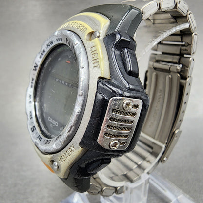 Casio ProTrek PRT-41 Watch Men 50mm Digital Black Tone Triple Sensor New Battery