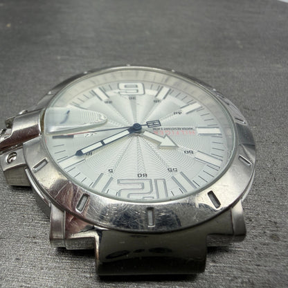 Tommy Hilfiger Watch Men 43mm Silver Dial Steel Date Round New Battery4