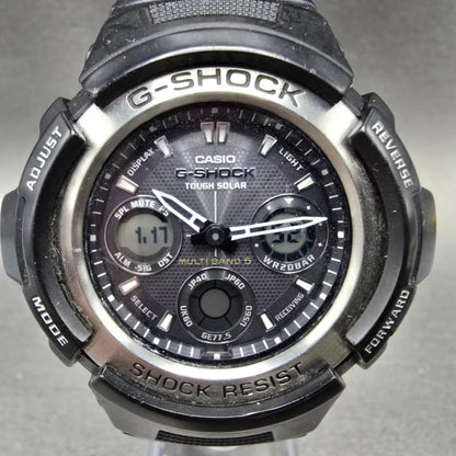 Casio G-Shock AWG-100 Watch Men 47mm Black Silver Alarm Chrono Solar Works JP0