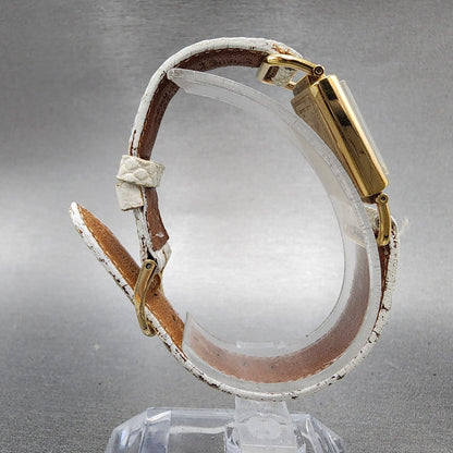 Hamilton Wilshire Tank Watch Women 18mm White Dial Rose Gold Plated New Battery8