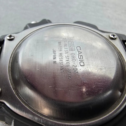 Casio Duro 200 Watch Men 43mm Gray Silver Analog Digital DRO-207 New Battery JDM9