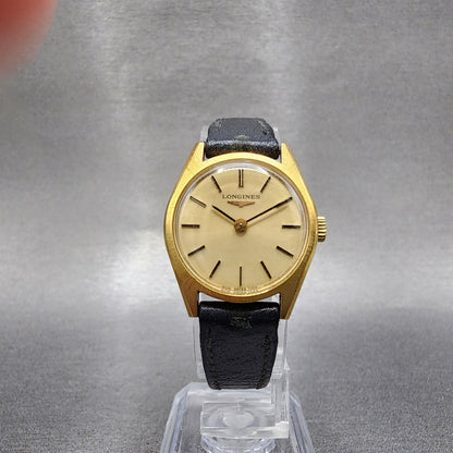 Longines Watch Women 23mm Gold Dial Gold Tone Manual Wind 1147 Runs VTG5