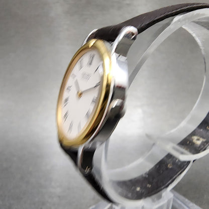Seiko Watch Women 21mm White Dial Two Tone Oval 23206530 New Battery2