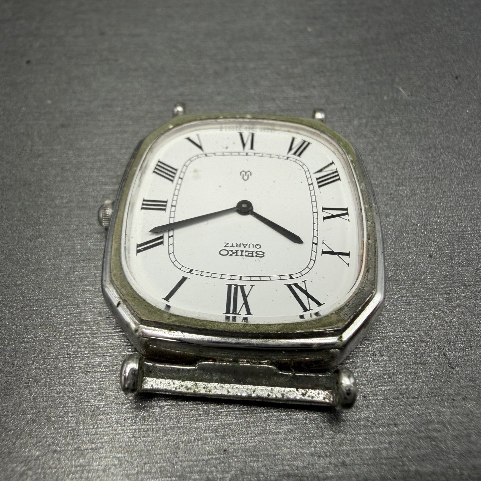 Seiko Watch Men 29mm White Dial White Dial Silver Tone 7820-5480 NewBattery4