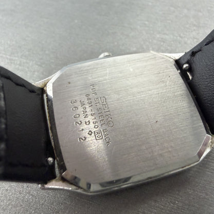 Seiko Tank Watch Men 27mm Silver Dial Silver Tone 64315150 New Battery9