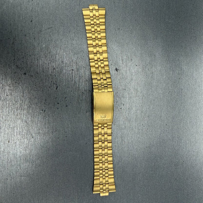 Seiko SQ Bracelet 20mm Stainless Steel Gold Tone Tri Folding Clasp VTG Japan GF30