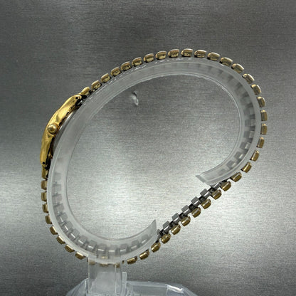 Seiko Watch Women 20mm Champagne Dial Gold Tone Round 1N01-0E19 New Battery VTG6