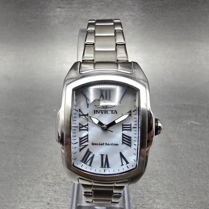 Invicta Lupah Watch 29mm MOP Dial Silver Tone Rectangle 19791 New Battery JNJN0