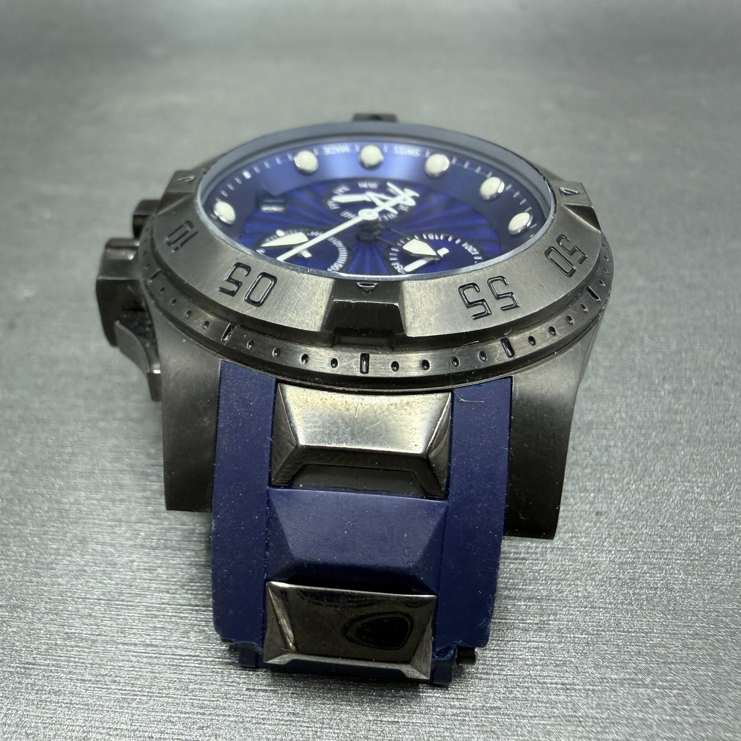 Invicta Excursion Chronograph Watch Women 40mm Blue Dial Daydate 18692 PARTS5