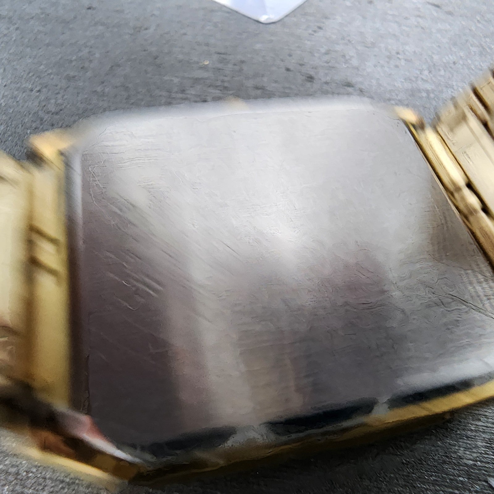 Seiko Tank Watch Men 29mm Champagne Dial Gold Tone 60305340 New Battery9