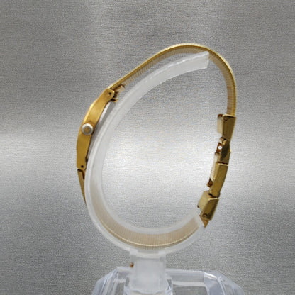 Seiko Watch Women 19mm Champagne Dial Gold Tone 4n000661 New Battery7